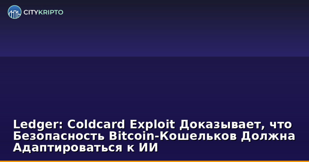 Аппаратный кошелек Ledger с защитой от эксплойтов и ИИ-угроз