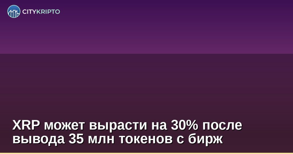 График роста XRP на фоне вывода 35 млн токенов с бирж