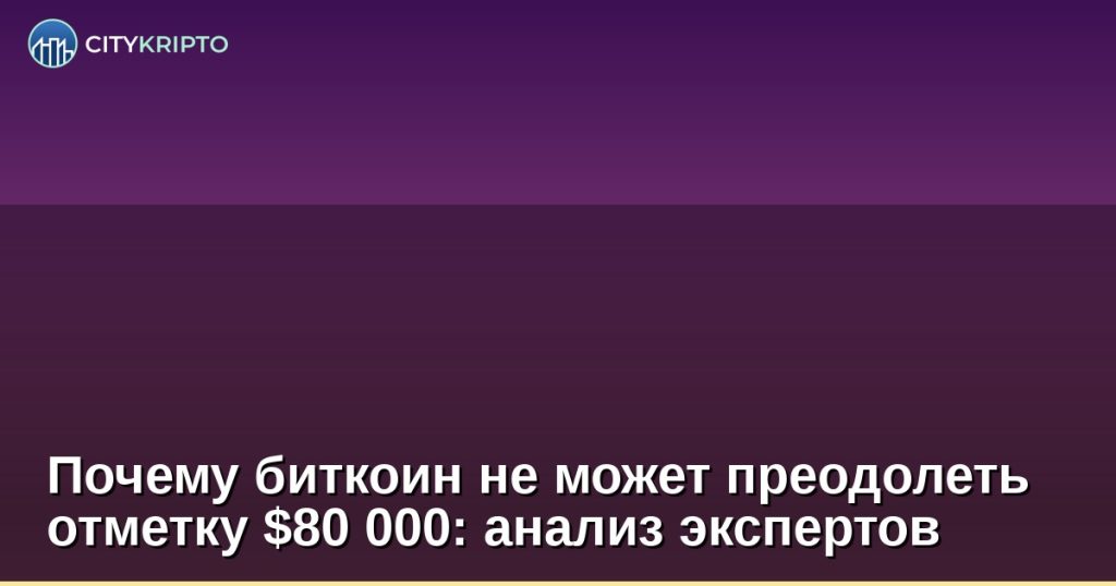 График цены биткоина с уровнем сопротивления $80 000