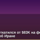 Bitcoin откатился от $83K на фоне слов Трампа об Иране