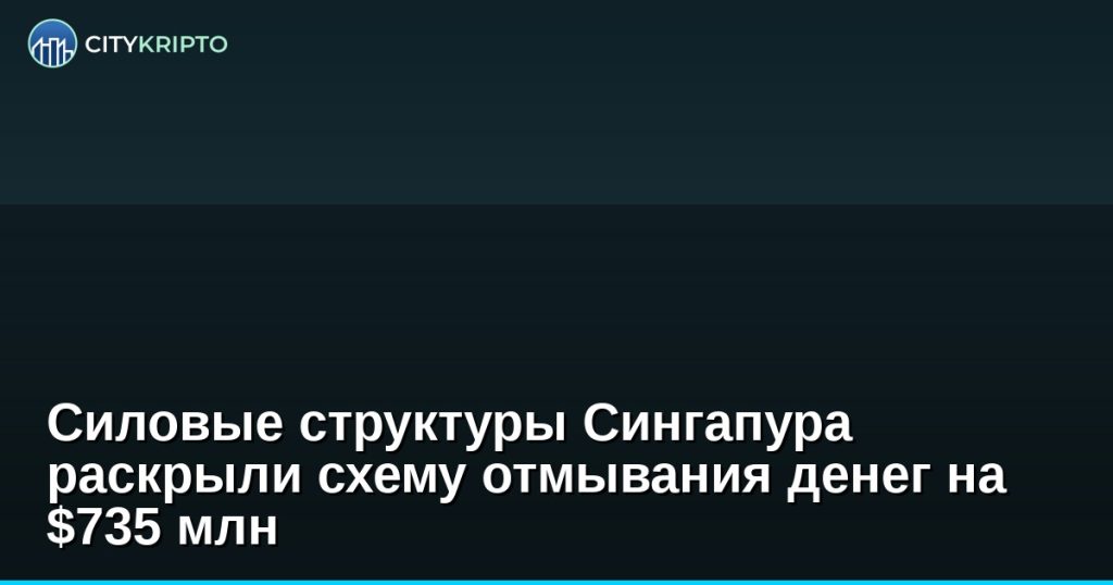 Силовые структуры Сингапура раскрыли схему отмывания денег на $735 млн