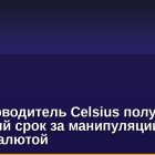Экс-руководитель Celsius получил условный срок за манипуляции с криптовалютой