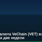 Криптовалюта VeChain (VET) взлетела на 78% за две недели