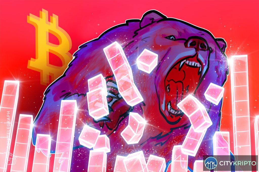 График UTXOs биткоина с индикатором капитуляции