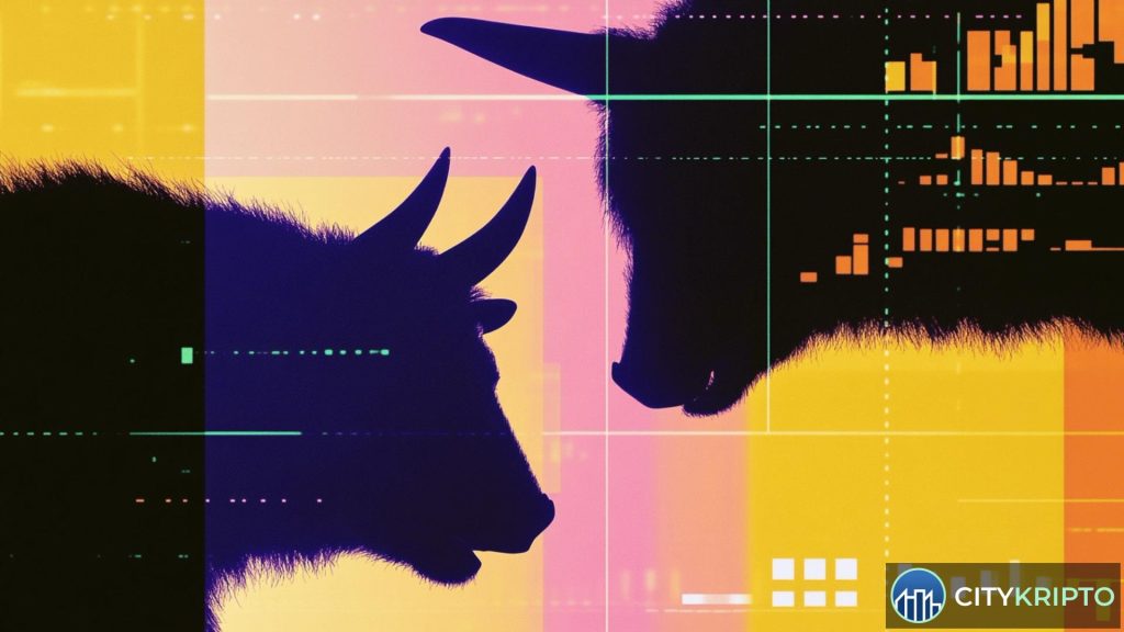 График криптовалют с логотипом Robinhood на фоне увольнений