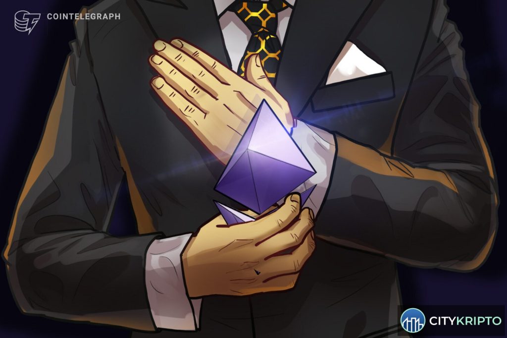 График цены Ethereum с отметкой покупки 40 000 ETH компанией Sharplink