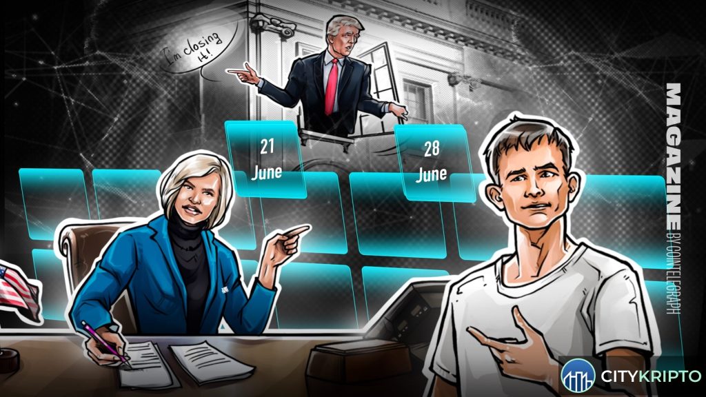 Логотипы Binance и Ethereum на фоне карты Европы