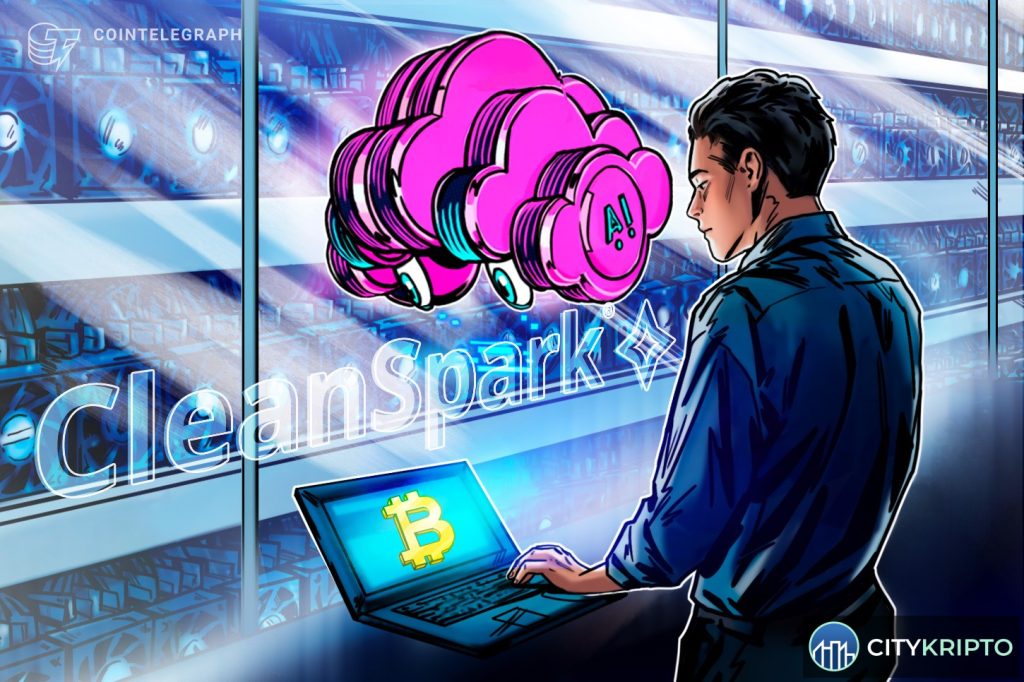 График роста акций CleanSpark на 22% после новости об аренде дата-центра в Джорджии за 6.6 миллиардов долларов
