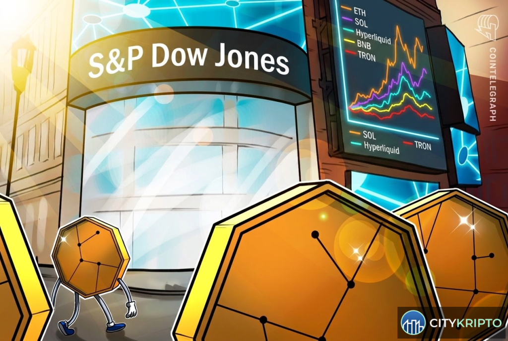 График S&P индекса фундаментальных показателей блокчейна для цифровых активов