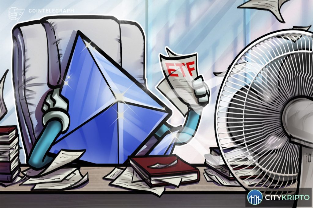 График движения средств в Ethereum и Bitcoin ETF за неделю