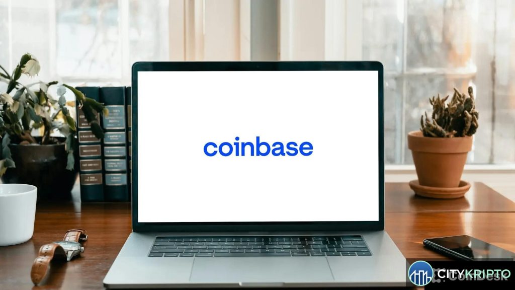Логотип Coinbase на фоне карты Канады