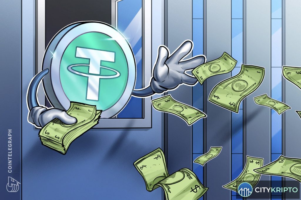 График роста прибыли Tether и резервов USDT во втором квартале 2023 года