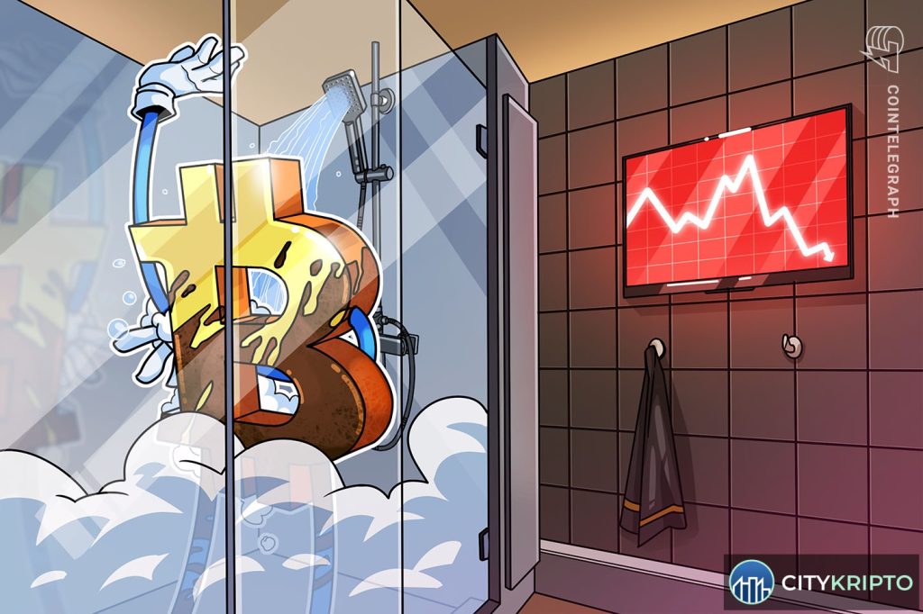 График падения Bitcoin до двухнедельных минимумов на фоне слабости американских фондовых индексов