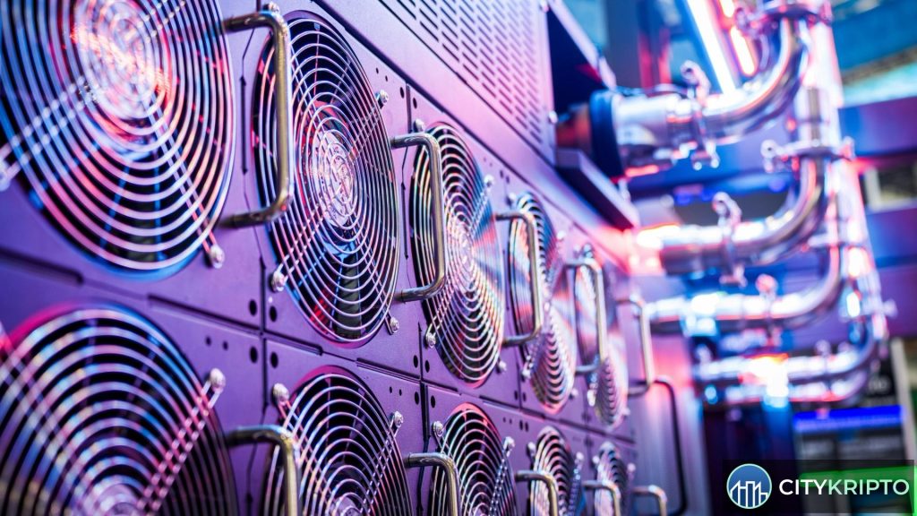 График снижения сложности майнинга Bitcoin в 2023 году