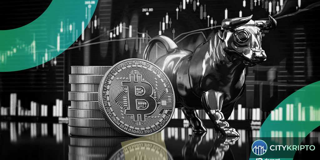 График роста биткоина на фоне обменника криптовалют