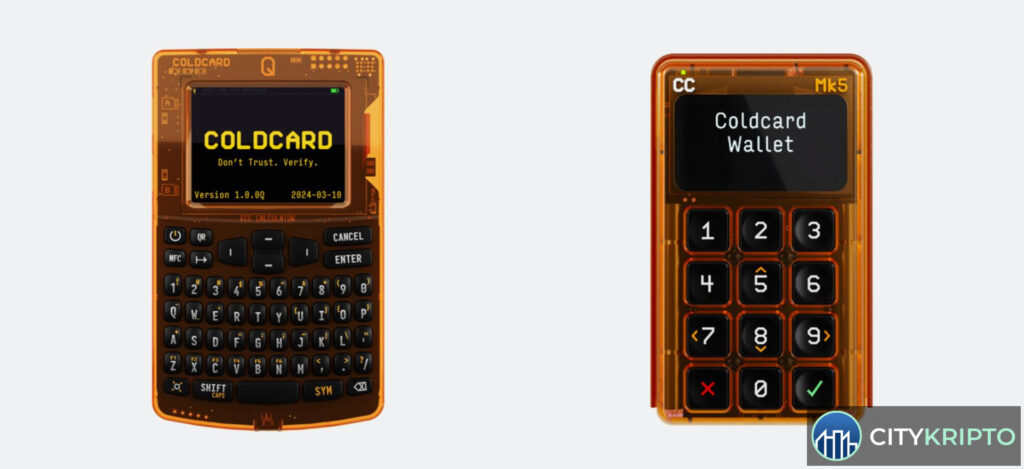 Аппаратный кошелек Coldcard с биткоинами