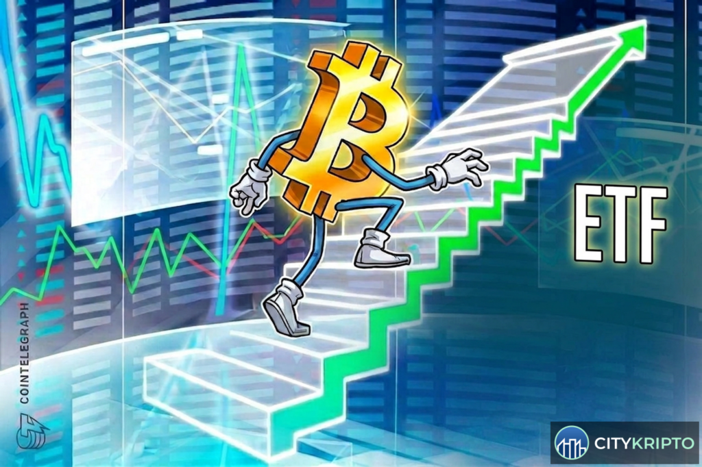 График притока средств в биткоин-ETF за последние шесть дней