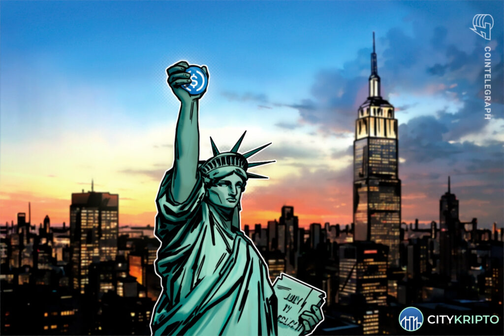 График роста USDC и целевая цена Circle $140 от Bernstein