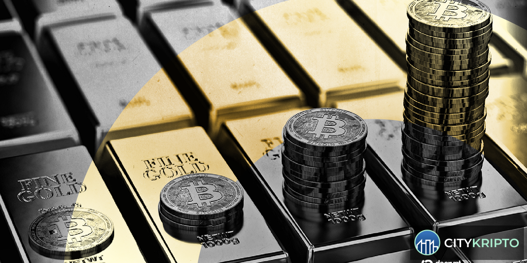 График роста золота и Bitcoin на фоне ослабления доллара