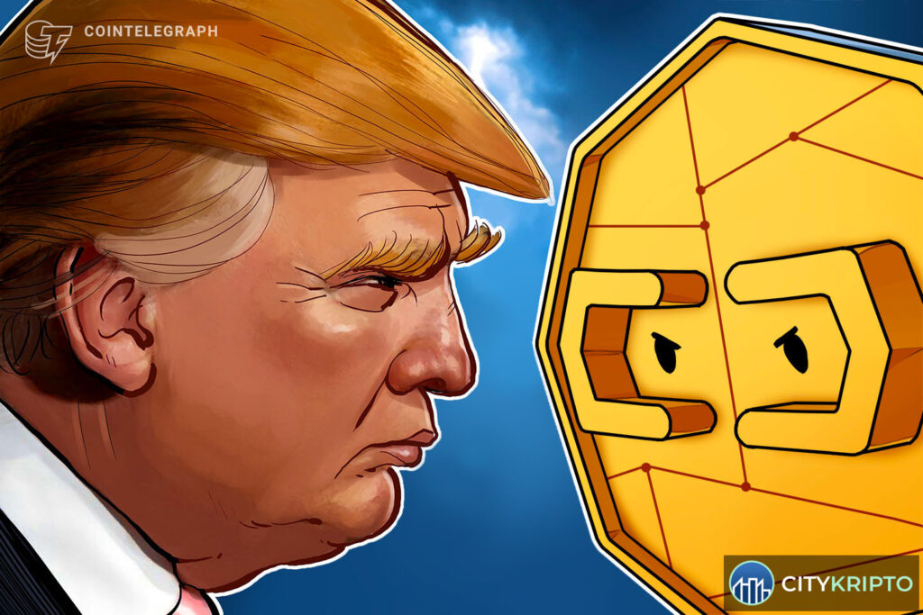 График падения цены токена GOLD, связанного с брендом Трампа, на 99%