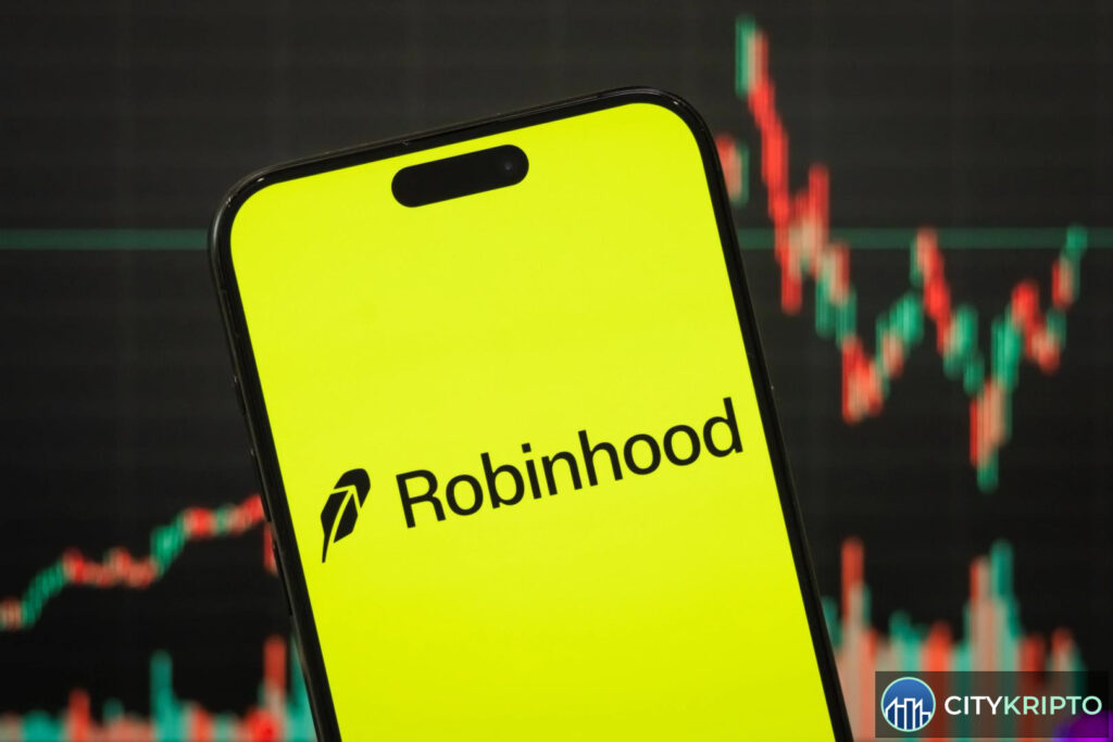 График роста Robinhood Chain против Ethereum по ежедневной выручке