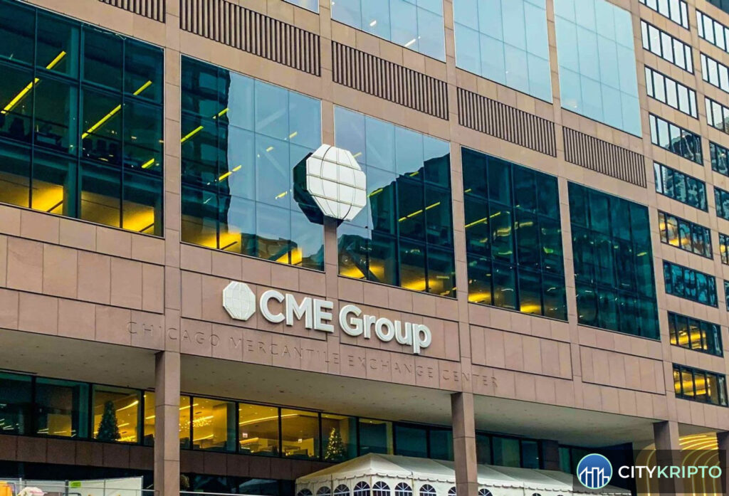 График роста цены XRP и увеличения доли CME в фьючерсах