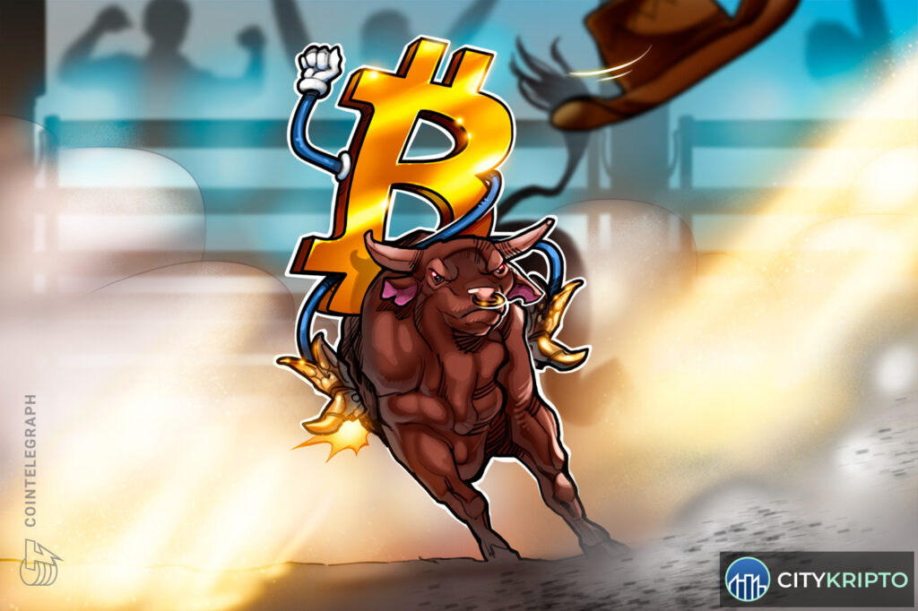 График роста Bitcoin выше $80 000 на фоне снижения индекса доллара