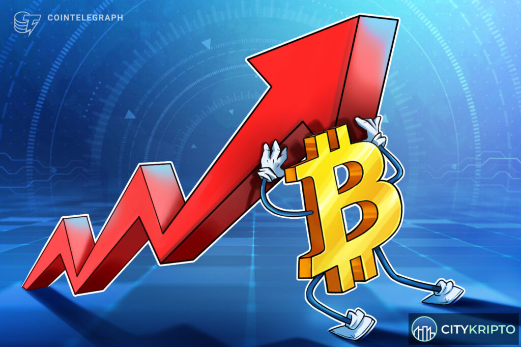 График роста Bitcoin до $79 000 на фоне данных CPI США и 22-летнего максимума доходности облигаций
