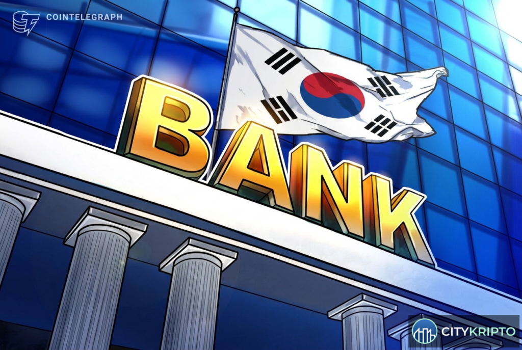 Логотип Bank of Korea на фоне финансовых графиков и валютных пар