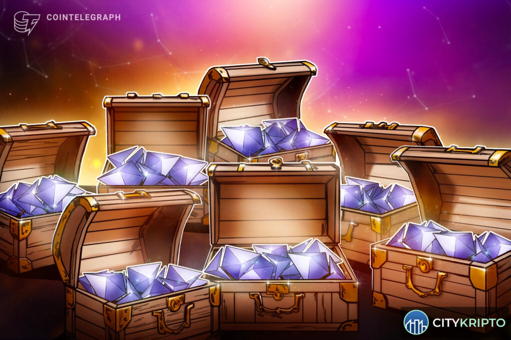 Логотип BitMine на фоне графика Ethereum