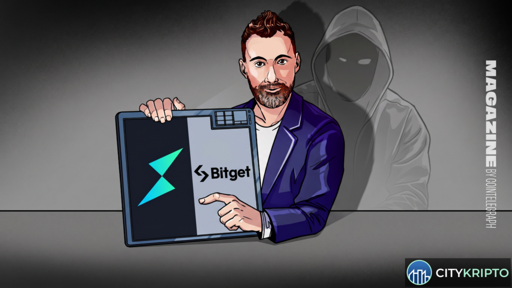Логотип THORChain и Bitget на фоне взломанных криптовалютных адресов