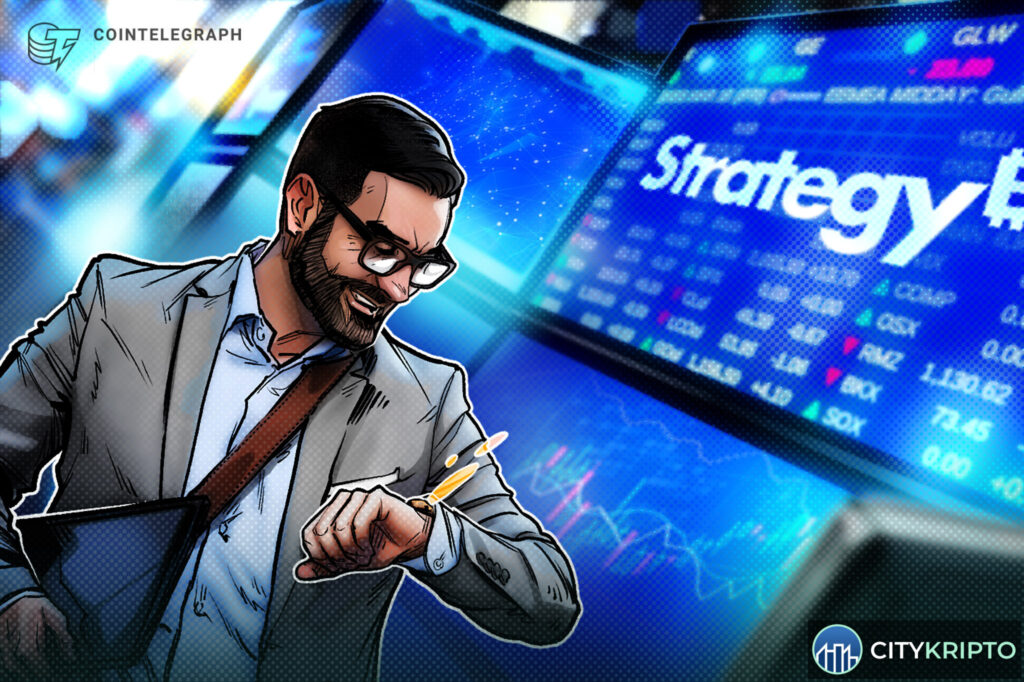 Логотипы MSCI, Strategy и Metaplanet на фоне графика биткоина