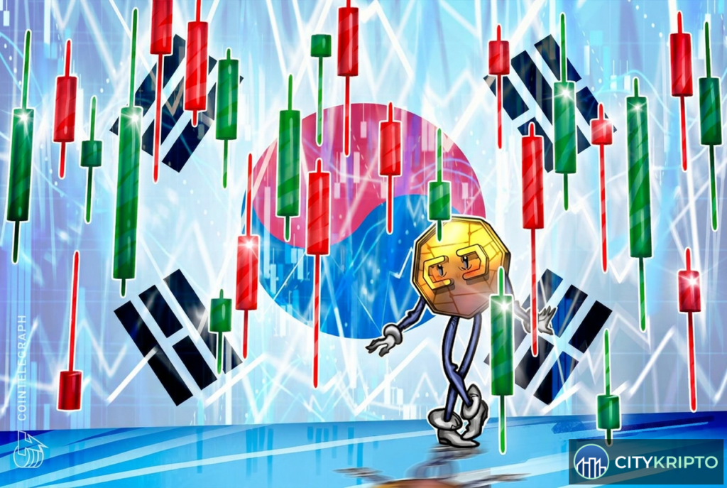 График падения прибыли криптовалютных бирж Южной Кореи на 78%
