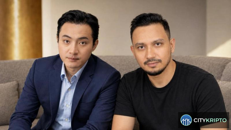 Логотипы Polygon и TRON на фоне графика роста стейблкоинов USDT