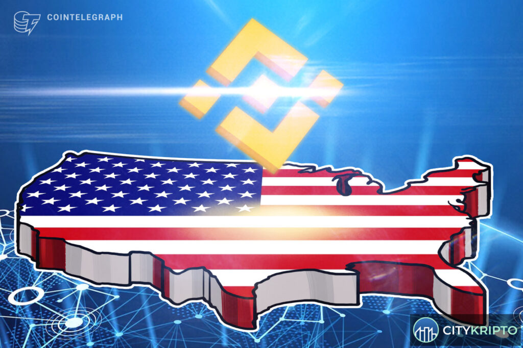 Логотип Binance.US на фоне графика роста криптовалют