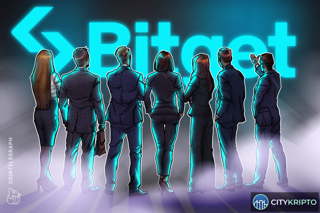 Логотип Bitget на фоне графика криптовалют