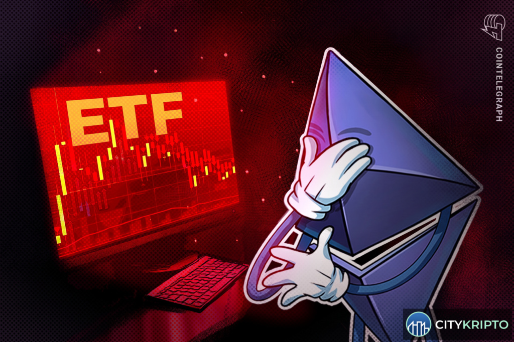 График оттока средств из Ethereum ETF в октябре 2026 года