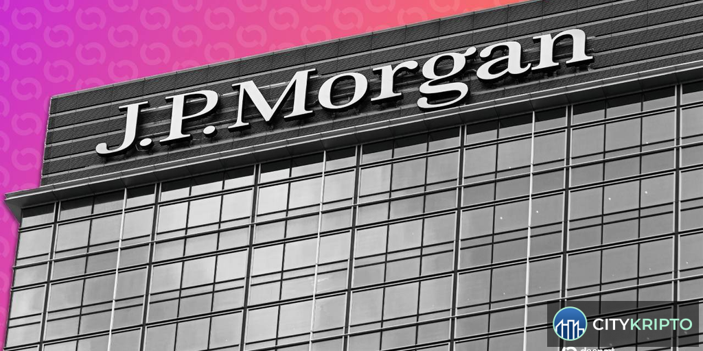 Логотипы JPMorgan, Coca-Cola и Dell на фоне графика токенизированных акций