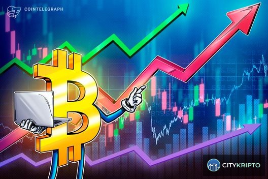График Bitcoin с прогнозом роста до 80 тысяч долларов на фоне аналитических данных