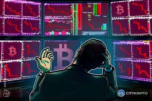 График падения цены Bitcoin с прогнозом до $66 000 к 24 апреля