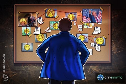 Иллюстрация: Сенаторы США и логотип SEC на фоне графиков криптовалют