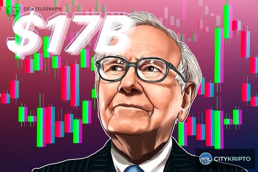 Уоррен Баффет и график Bitcoin, иллюстрирующий влияние инвестиций в T-bills на крипторынок