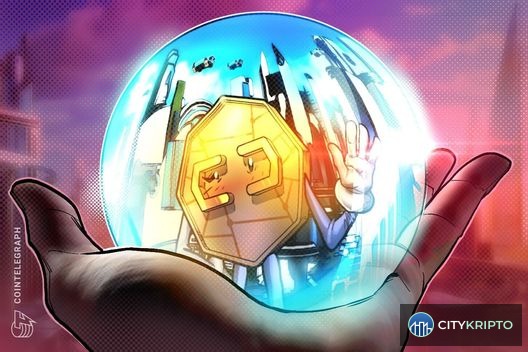 Логотип Paradigm и график рынка предсказаний на фоне криптовалютных символов