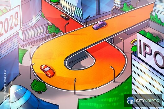 Логотип криптобиржи Bithumb и график с датой IPO 2028