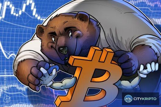 График показывающий количество Bitcoin в убытке по данным CryptoQuant