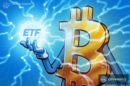 График сравнения Bitcoin ETF и золотых ETF с прогнозом роста