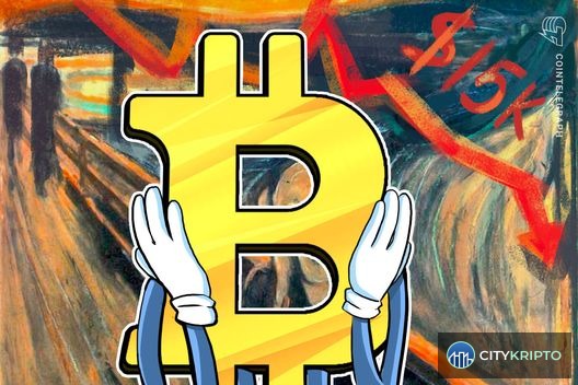 График цены Bitcoin с прогнозом снижения до $54,000 на фоне аналитических индикаторов