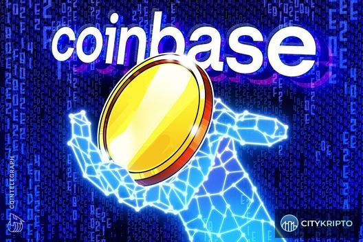 Логотип Coinbase на фоне карты Австралии, символизирующий расширение биржи