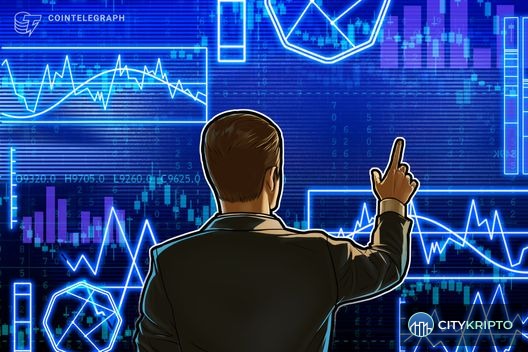 Логотип Pyth Network и график цен криптовалют на фоне символов данных
