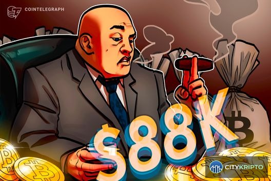 График роста Bitcoin с отметками $72K и $88K на фоне активности китов-инвесторов